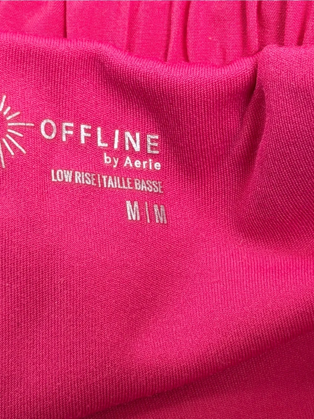 aerie Hot Pink Athletic Shorts with Elastic Waistband - Picture 3 of 4